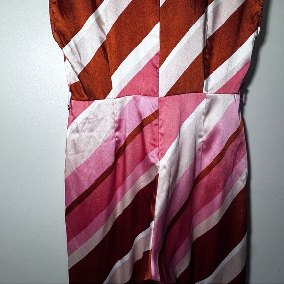 MANGO MNG Striped Jumpsuit Size Large NWT Brand New Missing Belt - Picture 11 of 15